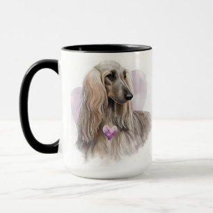 TAZA BONITO COLOR DE AGUA BLONDE AFGHAN HOUNG DOG