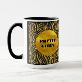 Taza Bonito de presupuesto Girly Faux Gold Purpurina Re