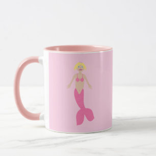 Taza Bonito Fantasía rosa Mermaid