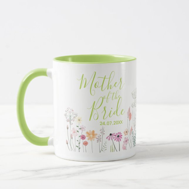 Taza Bonito Flor silvestre madre de la novia Mug (Izquierda)