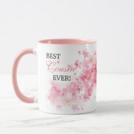Taza Bonito Floral color de agua rosa mejor primo de la