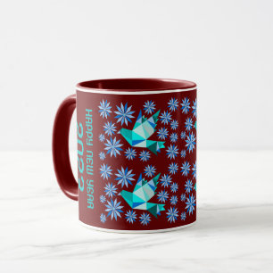 TAZA BONITO PÁJARO AÑO NUEVO COMO REGALO PARA CUAL