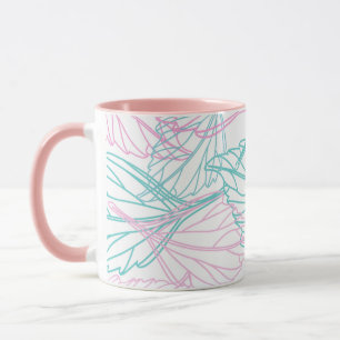 Taza Bonito patrón de hojas