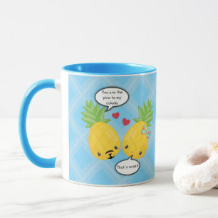 Taza Bonito piña tropical Pina colada romántica