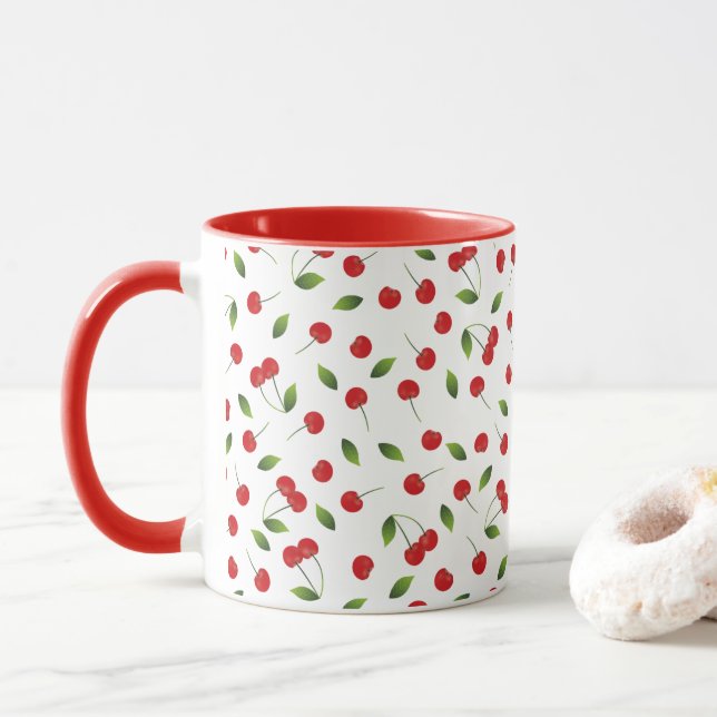 Taza Bonito Red Cherry (Con donut)