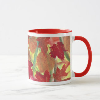 Taza Bonito Resumen otoño deja cercas