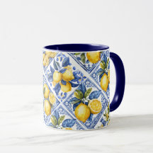Bonito Talavera Tile Lemons de impresión de todo t