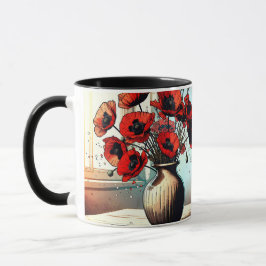 Taza Bonito Vase de los lapachos rojos