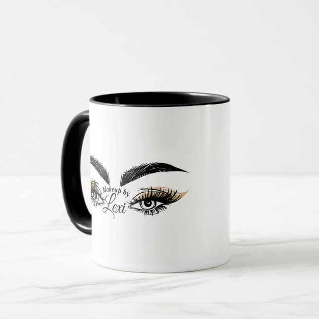 Taza Bonitos Salón De Belleza Maquillaje Eyelash Lantaz (Anverso izquierdo)