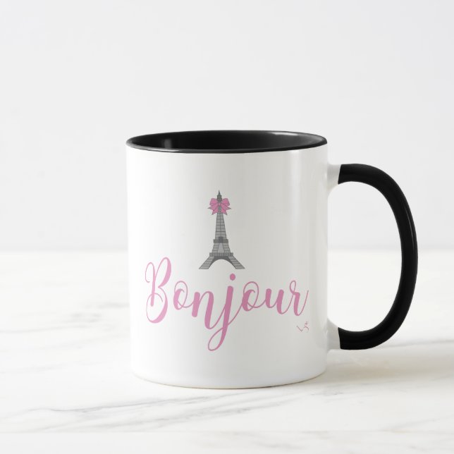 Taza Bonjour-Eiffel Tower Bow Único (Derecha)