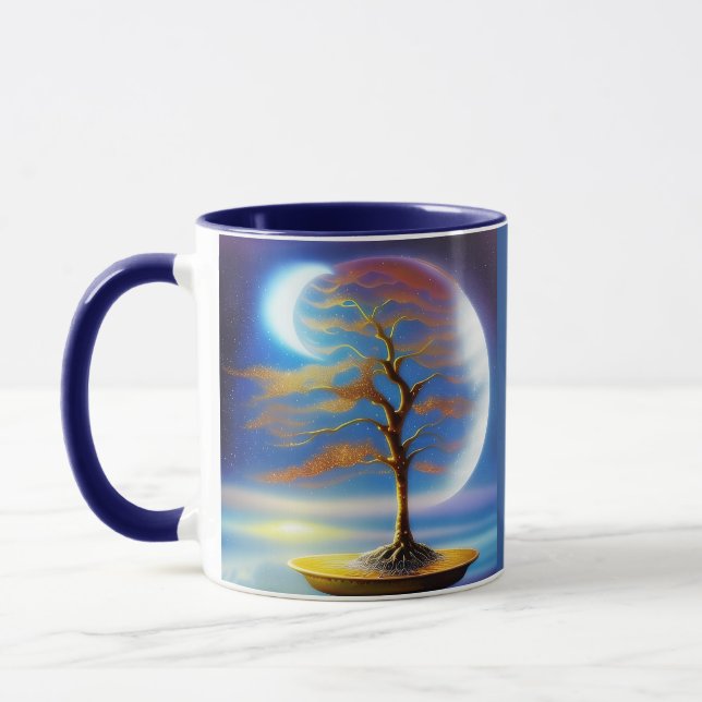 Taza bonsái paisaje lunar  (Izquierda)