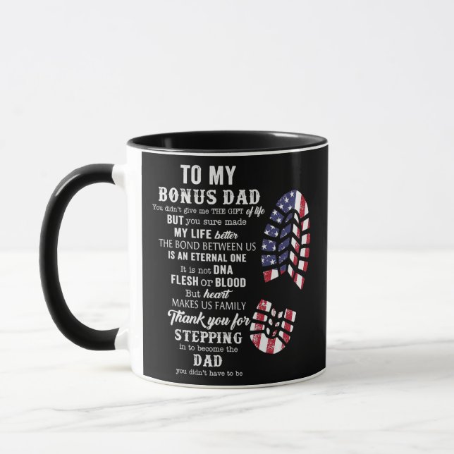 Taza Bonus Dad Fathers Day Gift From Stepdad For (Izquierda)