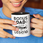 Taza Bonus Dad, The Man, The Myth, The Legend Photo<br><div class="desc">Crea un fabuloso regalo de personalizado para un querido padrastro o figura de padre este Día del Padre con esta fresca taza de café con fotos de personalizado. Diseño único para los papás que se pusieron de pie! El diseño incluye el texto "Bono papá, el hombre, el mito, la leyenda",...</div>