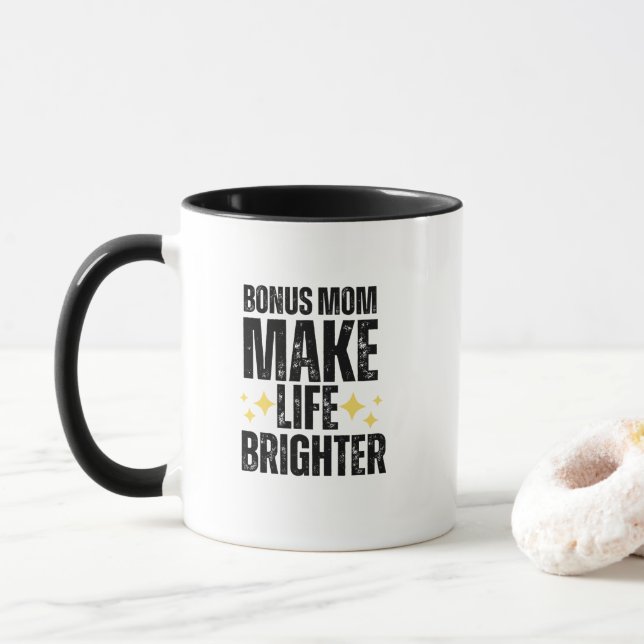 Taza Bonus Mom giftful Design Typography (Con donut)