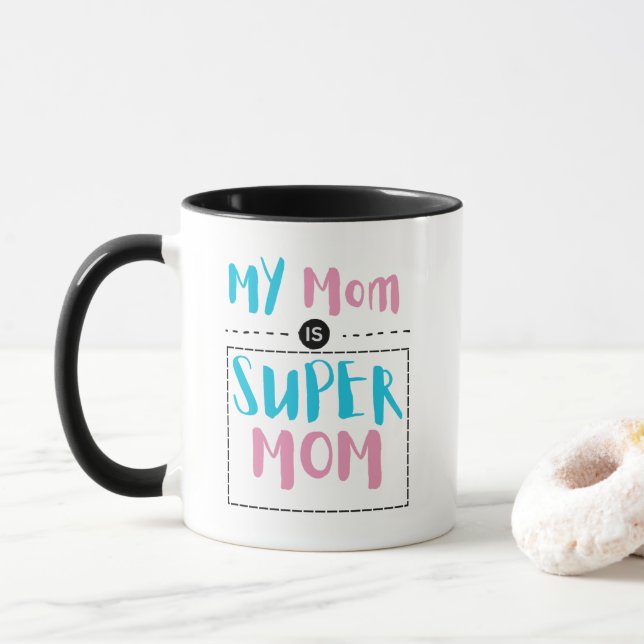 Taza Bonus Mom Giftful Modern Typography (Con donut)