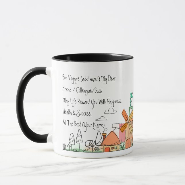 Taza Bonvoyage personalizado Mudanzas en el campo de la (Izquierda)