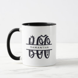 Taza Boo Bats & Spider Personalizado Web Monograma Mug