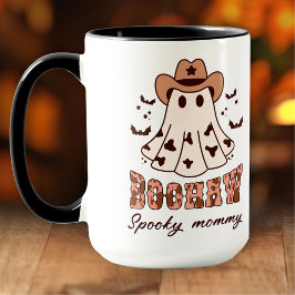 Taza Boohaw Halloween Spooky Groovy nombre fantasma gra