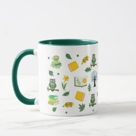 Taza Book Lover Spring Design 11oz Coffee Mug
