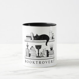 Taza Book Lover's Booktrovert Funny Saying