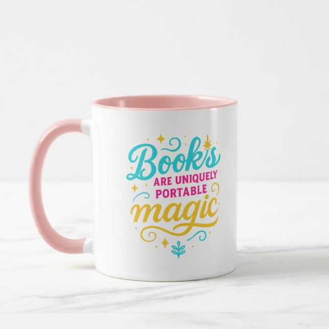 Taza “Books Are Magic”   Quote & Sparkles (Izquierda)