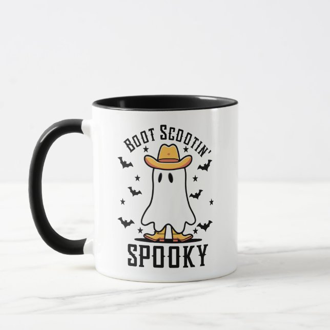 Taza Boot Scootin Spooky, Cute Spooky, Halloween Gift,  (Izquierda)