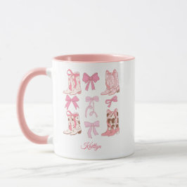 Taza Boots & Bows Cowgirl Personalizado Café Mug