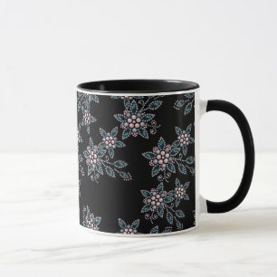 Taza Bordados con cuentas y perlas