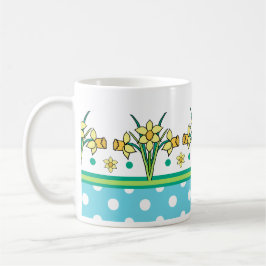 Taza Borde de Daffodil de la primavera de la luz del so