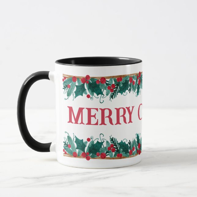 Taza Borde de Navidad con texto (Izquierda)