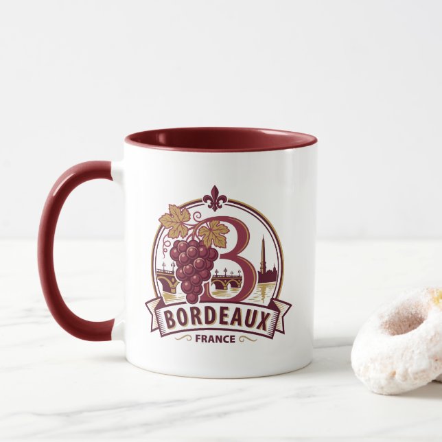 Taza Bordeaux France (Con donut)
