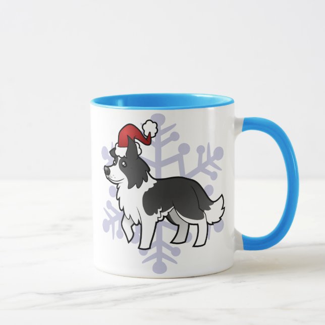 Taza Border collie del navidad (Derecha)