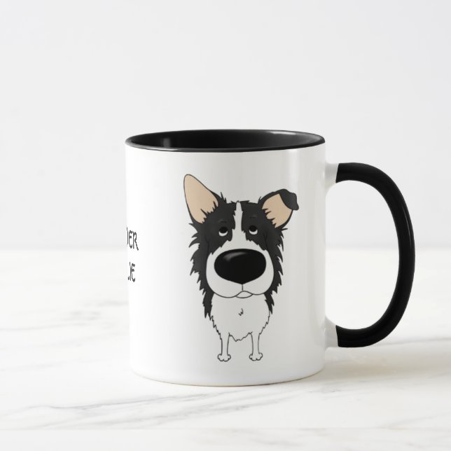 Taza Border collie grande de la nariz (Derecha)