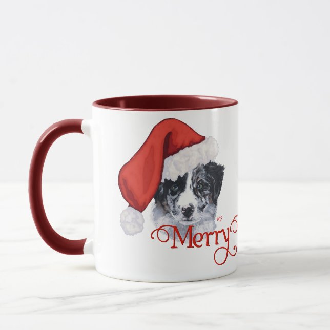 Taza Border Collie Navidad (Izquierda)