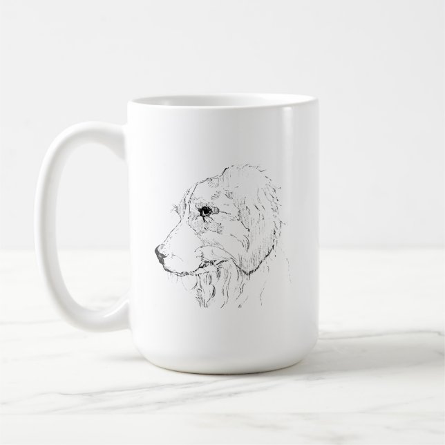 Taza Border Collie – Taza de café con perro dibuja (Izquierda)