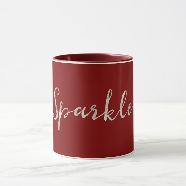 Taza Borgoña roja espumosa de plata (Centro)
