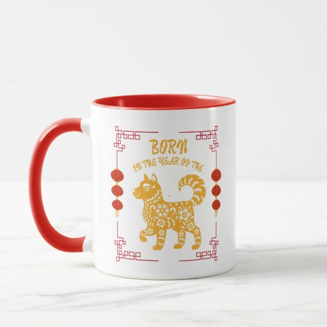 Taza Born in the Year of the Dog (Izquierda)