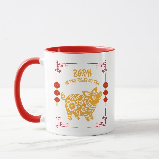 Taza Born in the Year of the Pig (Izquierda)