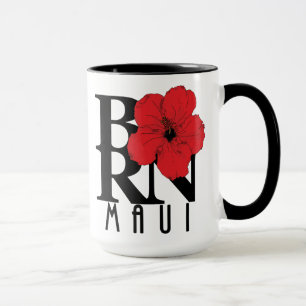 Taza BORN Maui Red Hibiscus 15oz