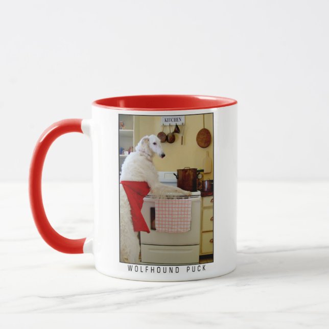 Taza Borzoi Mug Russian Wolfhound Sighthound kitchen  (Izquierda)