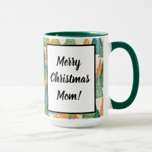 Taza Bosque colorido de árboles de Navidad ecológicos
