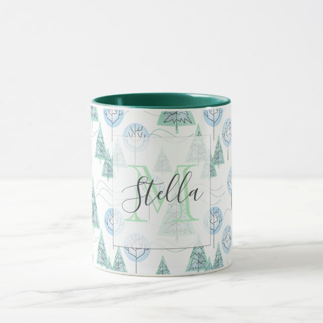 Taza Bosque de navidades, árboles de Navidad, árboles,  (Centro)