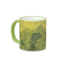 Bosque de verano, pintura de lana, árboles verdes 