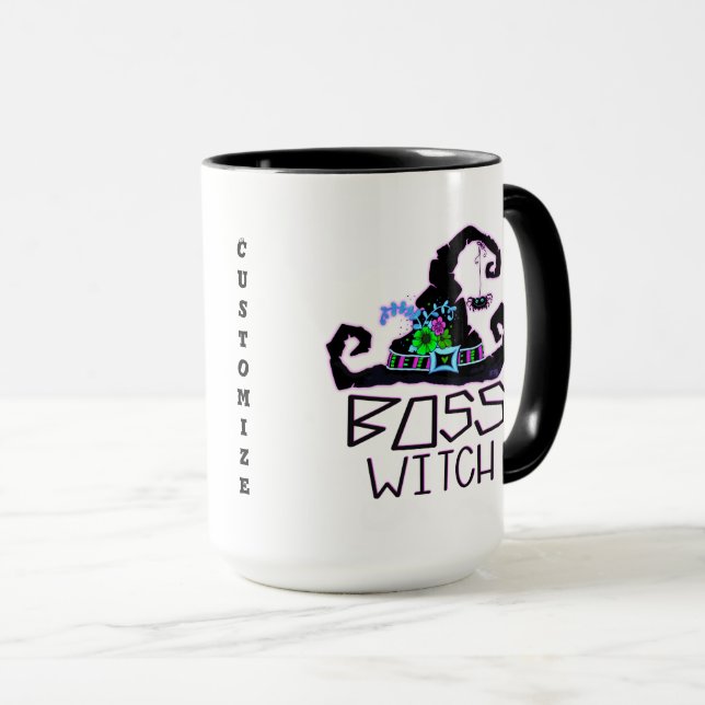 Taza Bosque Famoso Personalizable Gorra Halloween (Anverso derecho)