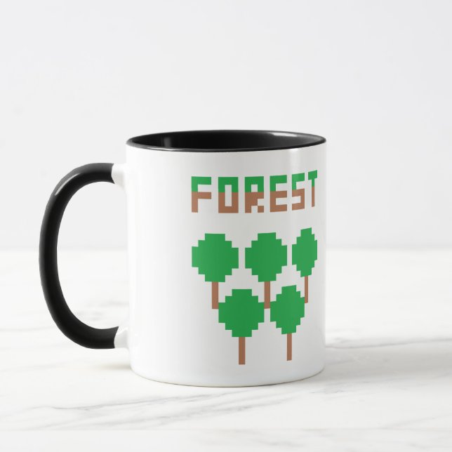 Taza Bosque Pixelado (Izquierda)