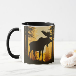Taza Bosque Salvaje Alce Rústico