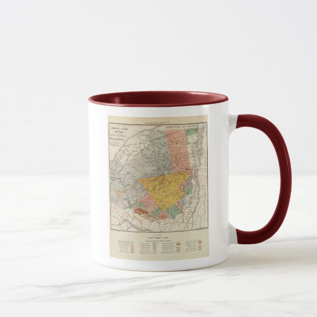 Taza Bosquejo de la encuesta sobre Adirondack - mapa de (Derecha)