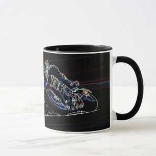 Taza Bosquejo de las Carreras del círculo del jinete d