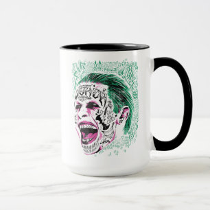 Taza Bosquejo de risa de la cabeza del comodín del