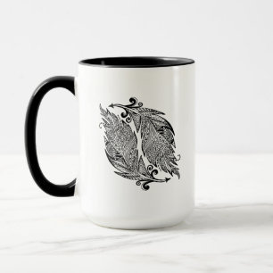 Taza Bosquejo inspirado de plumas